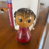 Antique kokeshi doll "girl with earrings"