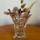 Vintage crystal glass vase 1960 1970