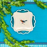 Dessert service in Petits Oiseaux slip, 9 plates