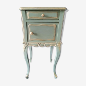 Louis XV style celadon and gold bedside