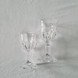 12 verres à pied vintage en cristal d´Arques