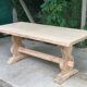 19th century monastery table renovated in raw oak 180cm