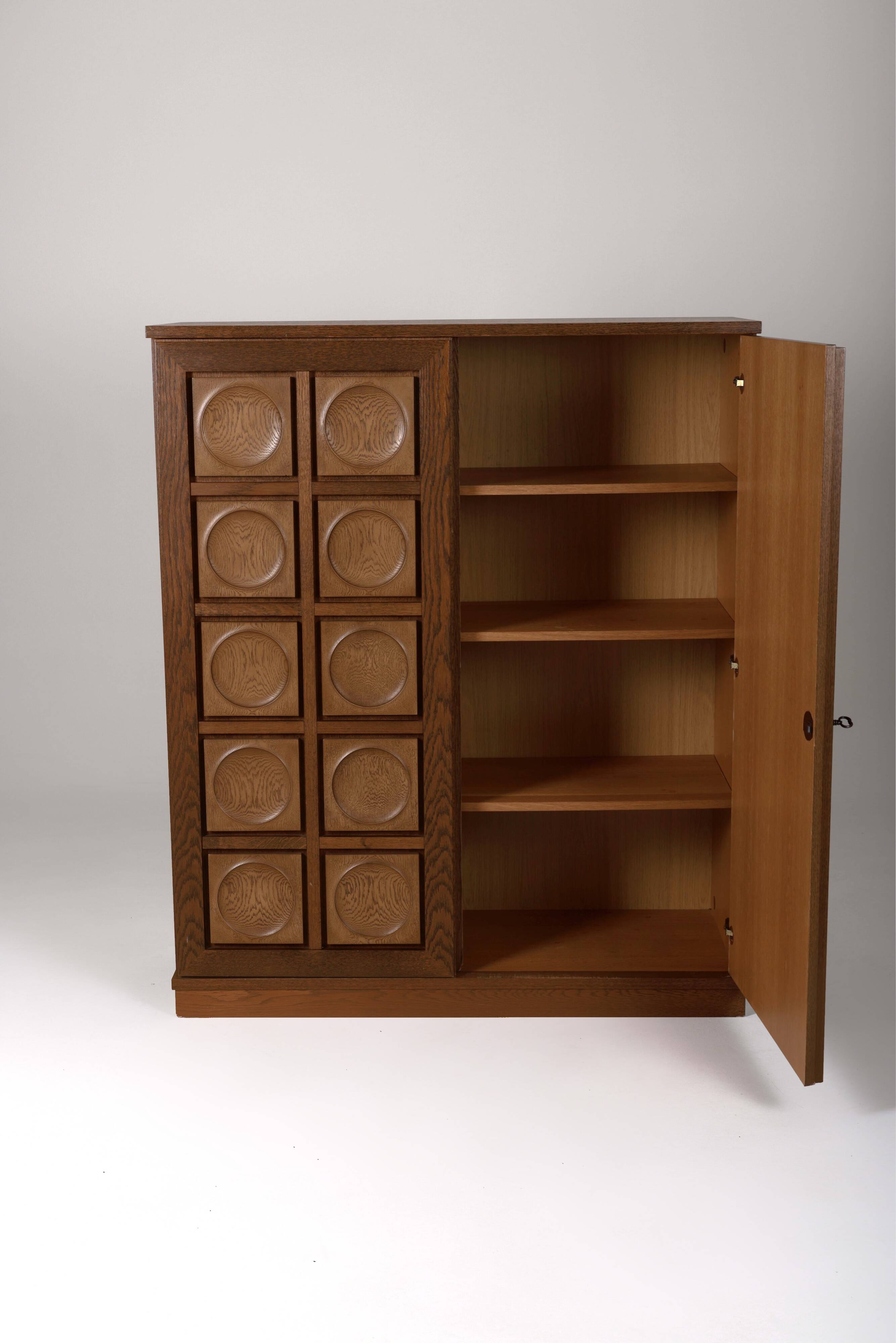 High oak sideboard by Gerhard Bartels, 1970s