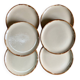 6 stoneware dessert plates