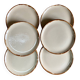 6 stoneware dessert plates