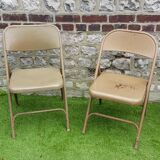 Metal folding chairs