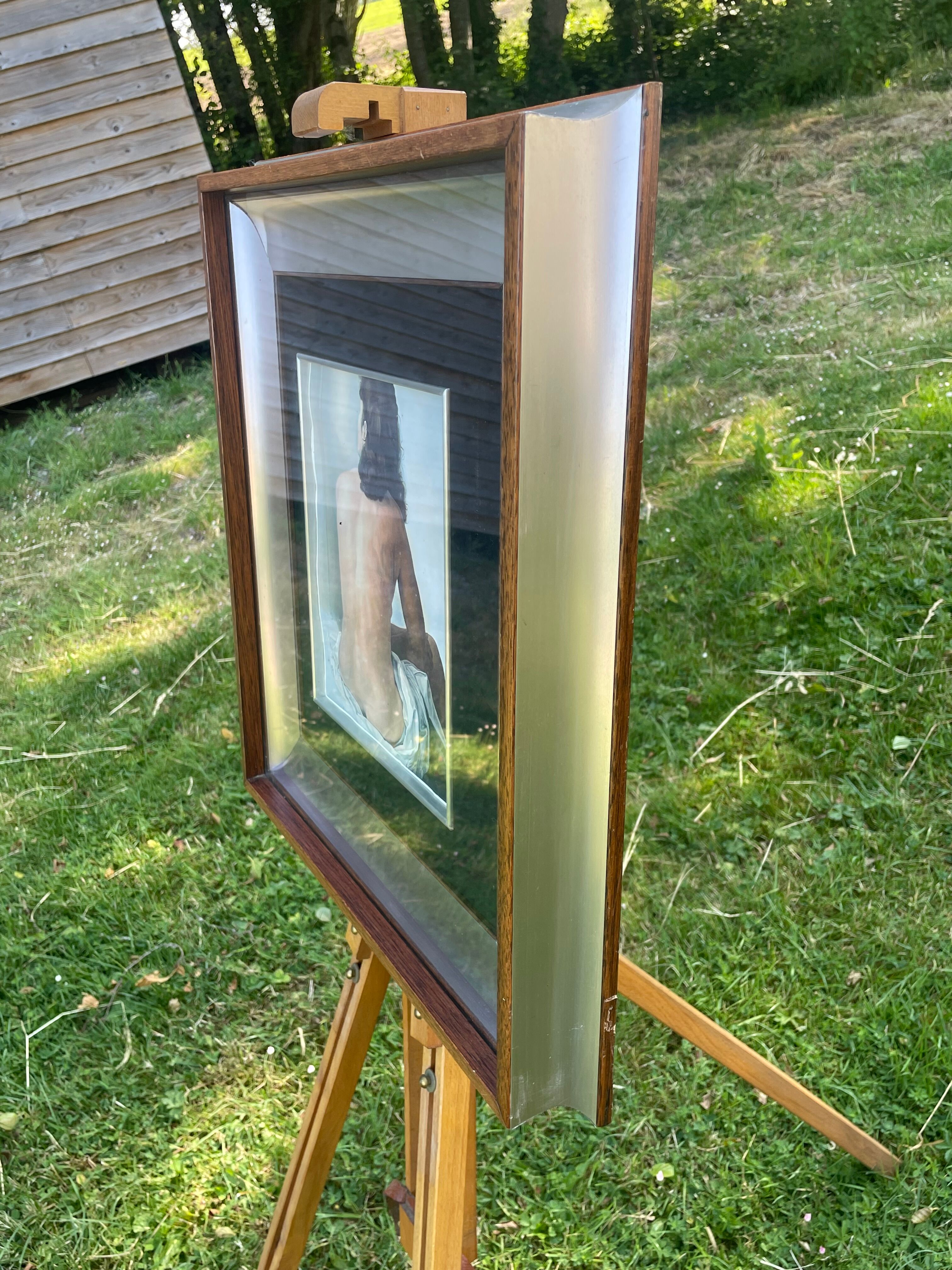 Polished steel frame and glass year 70 - aquati patent