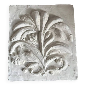 Decorative element in stucco – Plant motif in the style of the 18th century
