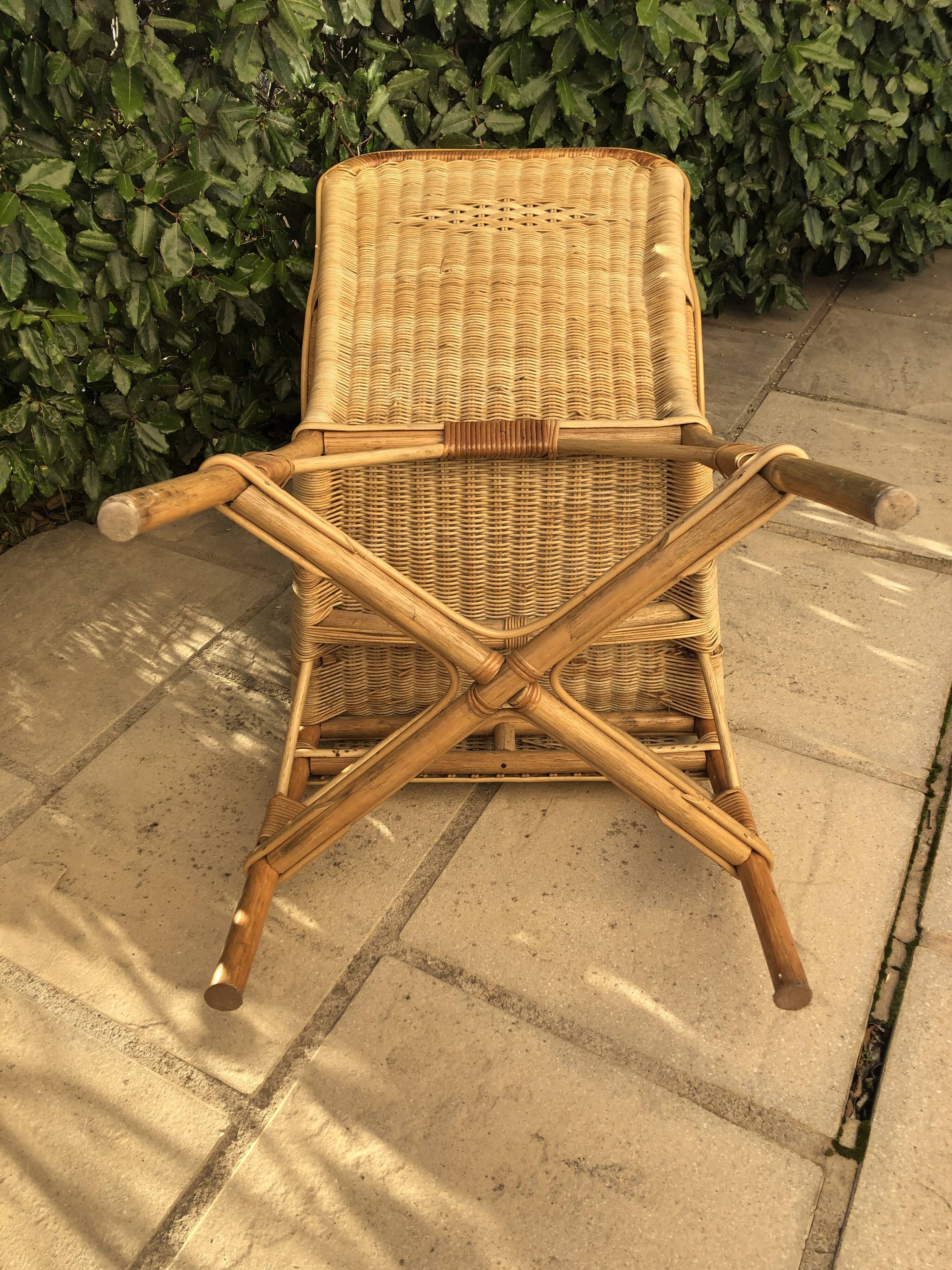 Vintage rattan armchair