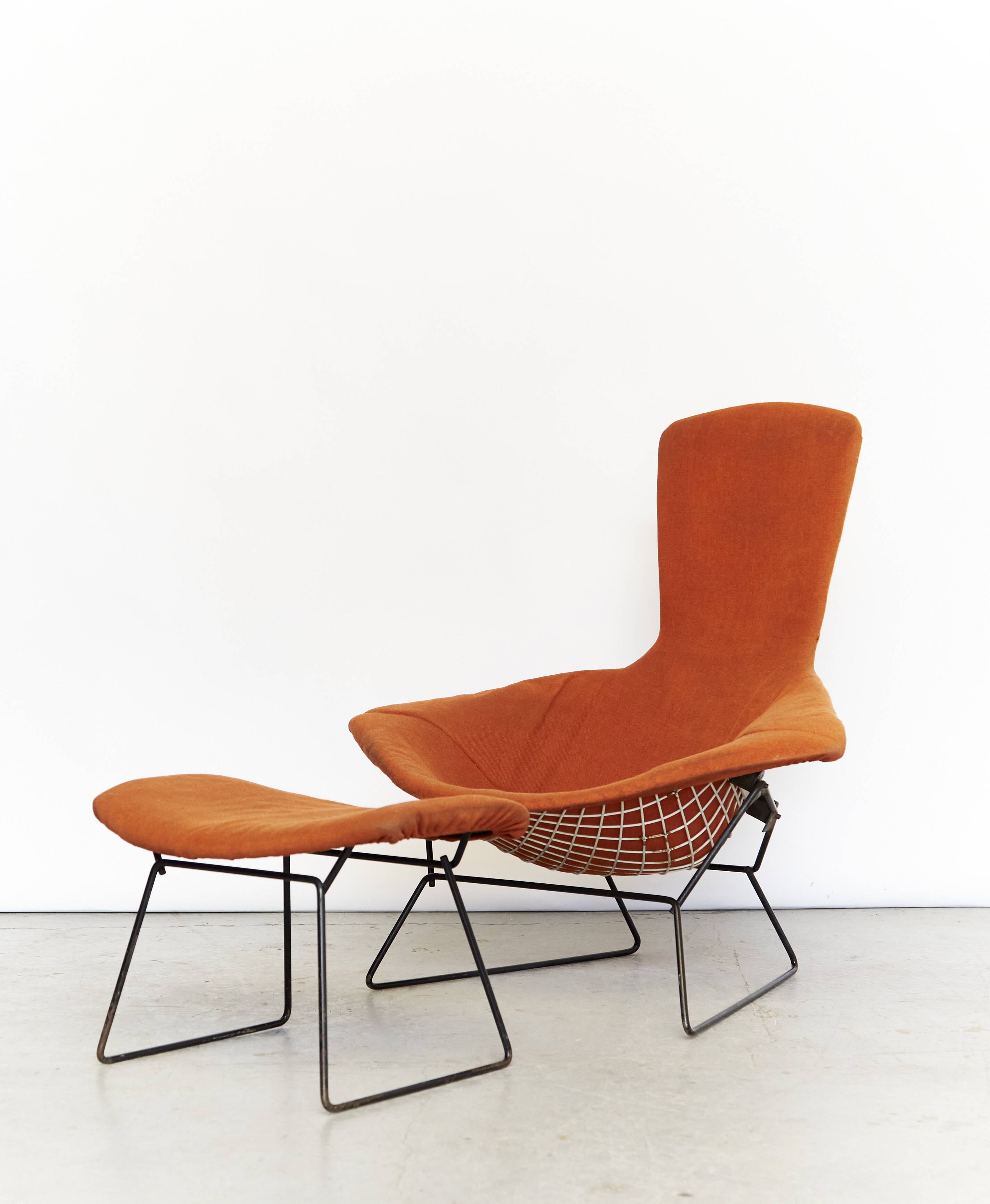 Chaise Bird et Ottoman par Harry Bertoia pour Knoll Inc. / Knoll International, années 1960