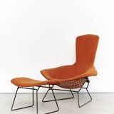 . Bird Chair and Ottoman by Harry Bertoia for Knoll Inc. / Knoll International, 1960s