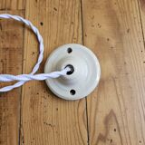 Suspension en opaline jaune pastel