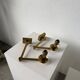 Pair of brass wall lights with articulated arms from the 70s