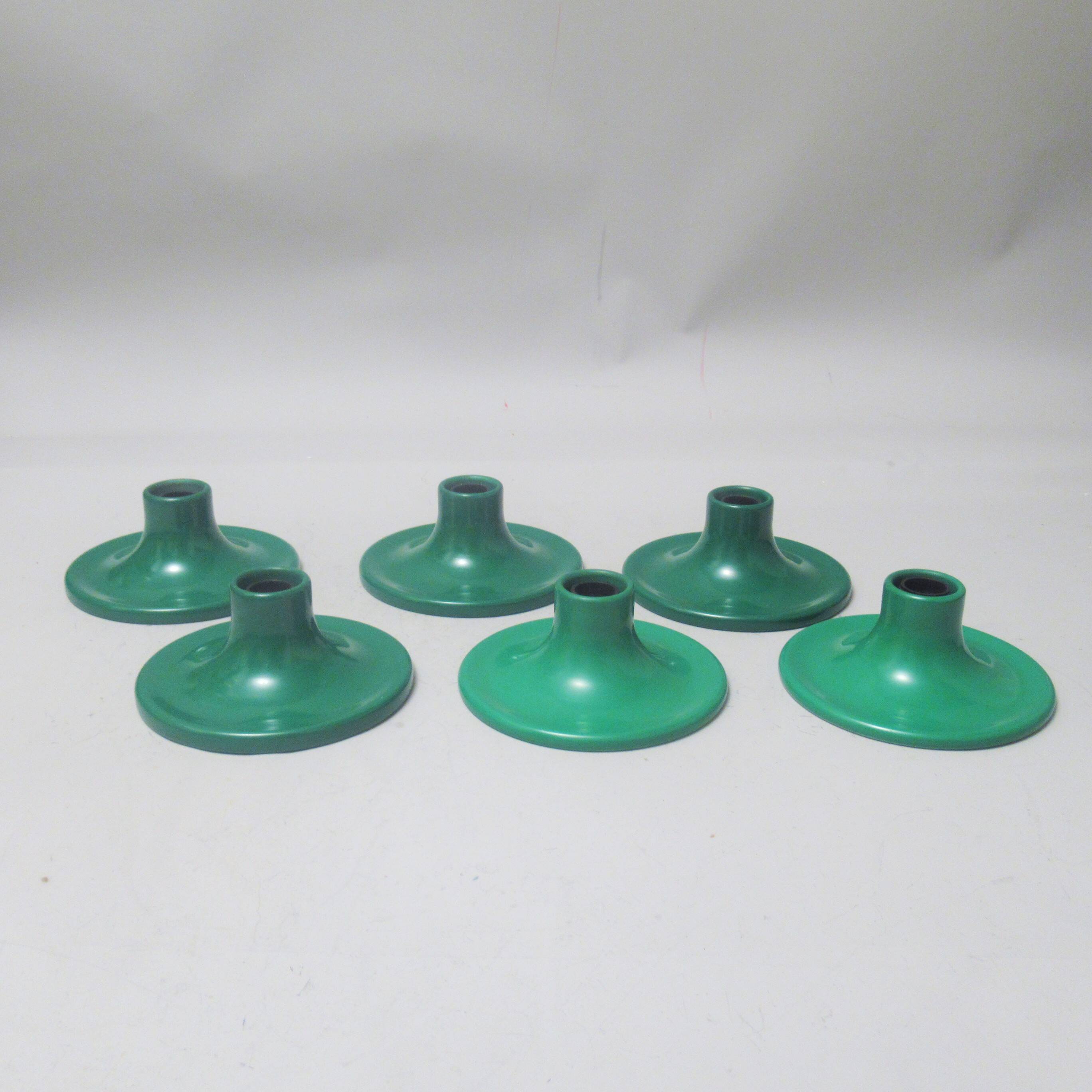 Green metal Teti wall light from the 1970s.