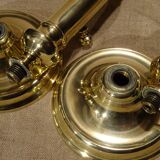 Pair of old torches candlesticks with binet Louis Philippe XIX ème Ht 20 cm ref A195/1