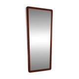 1940s Scandinavian Art Deco Mirror in Lacquered Mahogany