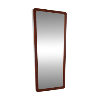 Miroir Art Déco scandinave des années 1940 en acajou laqué