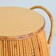 Small barrel-shaped bar cabinet in bamboo and rattan, Italy, 1960s