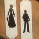 Enamelled plates men and women in clothes 1900