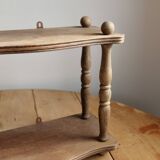 Vintage wooden wall shelf in Napoléon III style – 2 levels