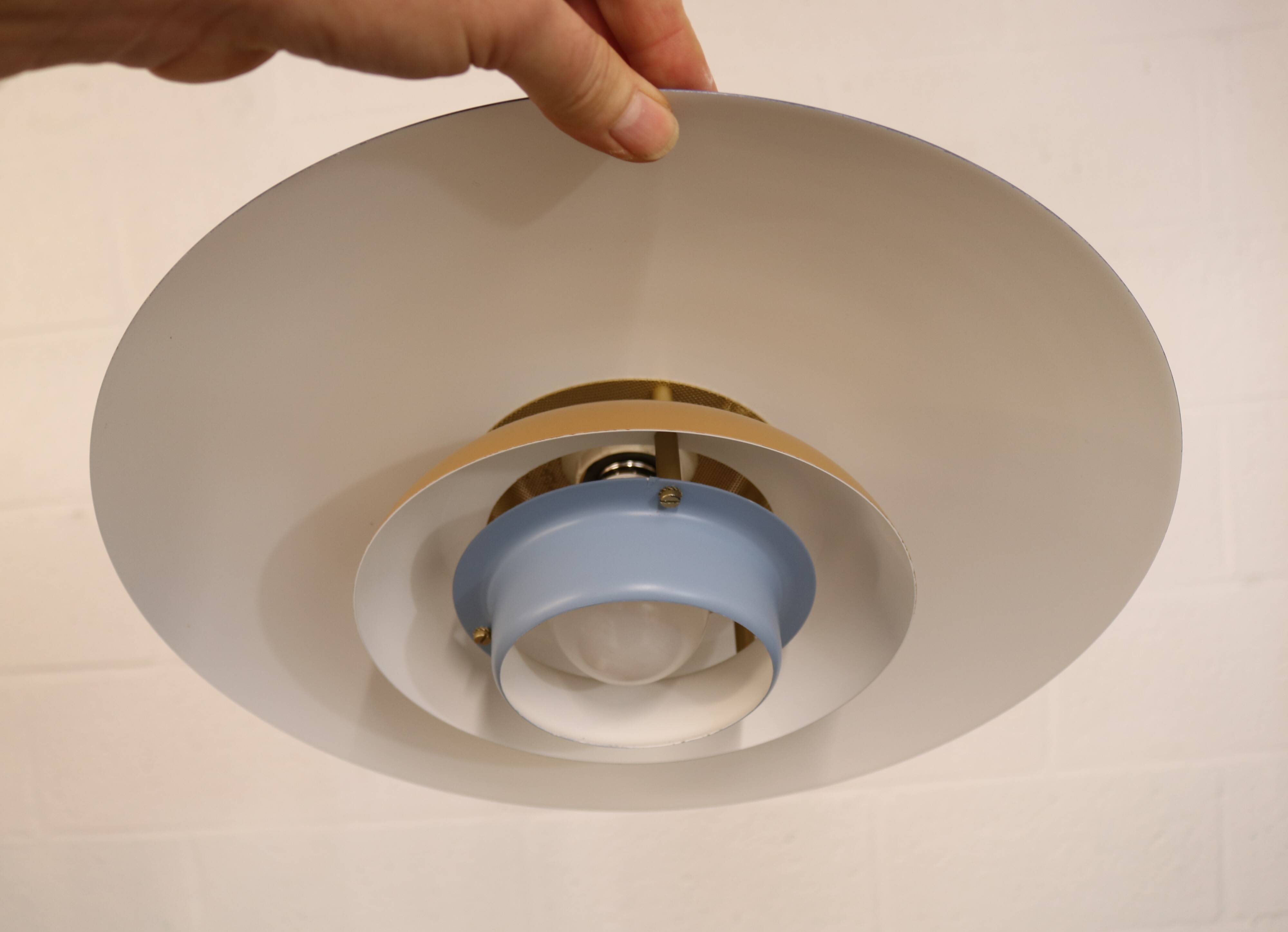 Vintage Danish Modern Design Lamp: Restored, Colourful Lighting