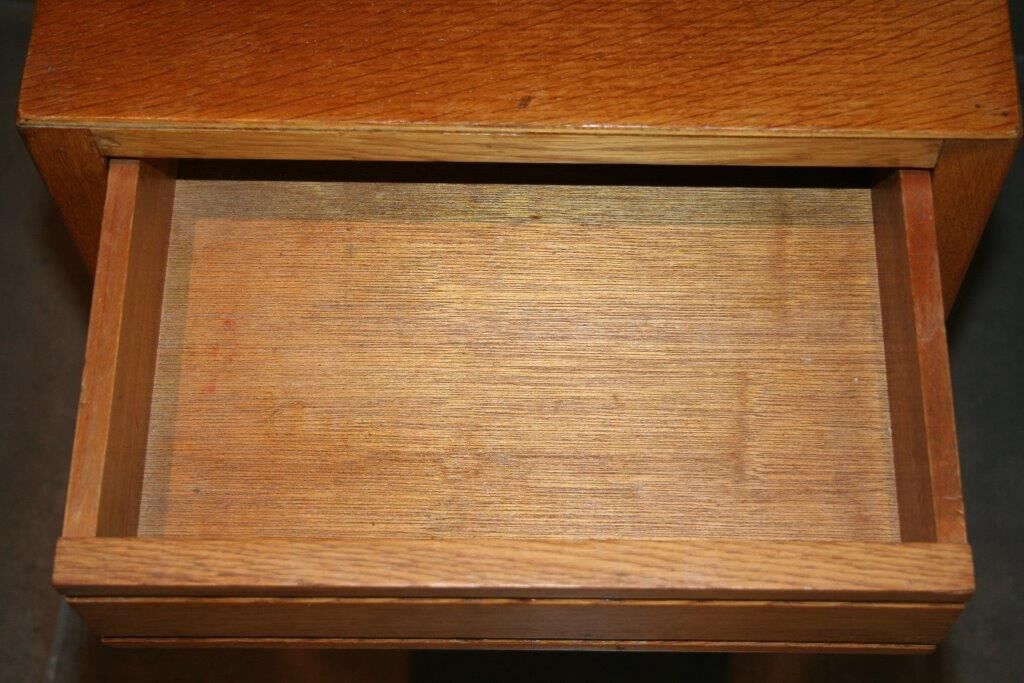 Vintage English bedside wood small format