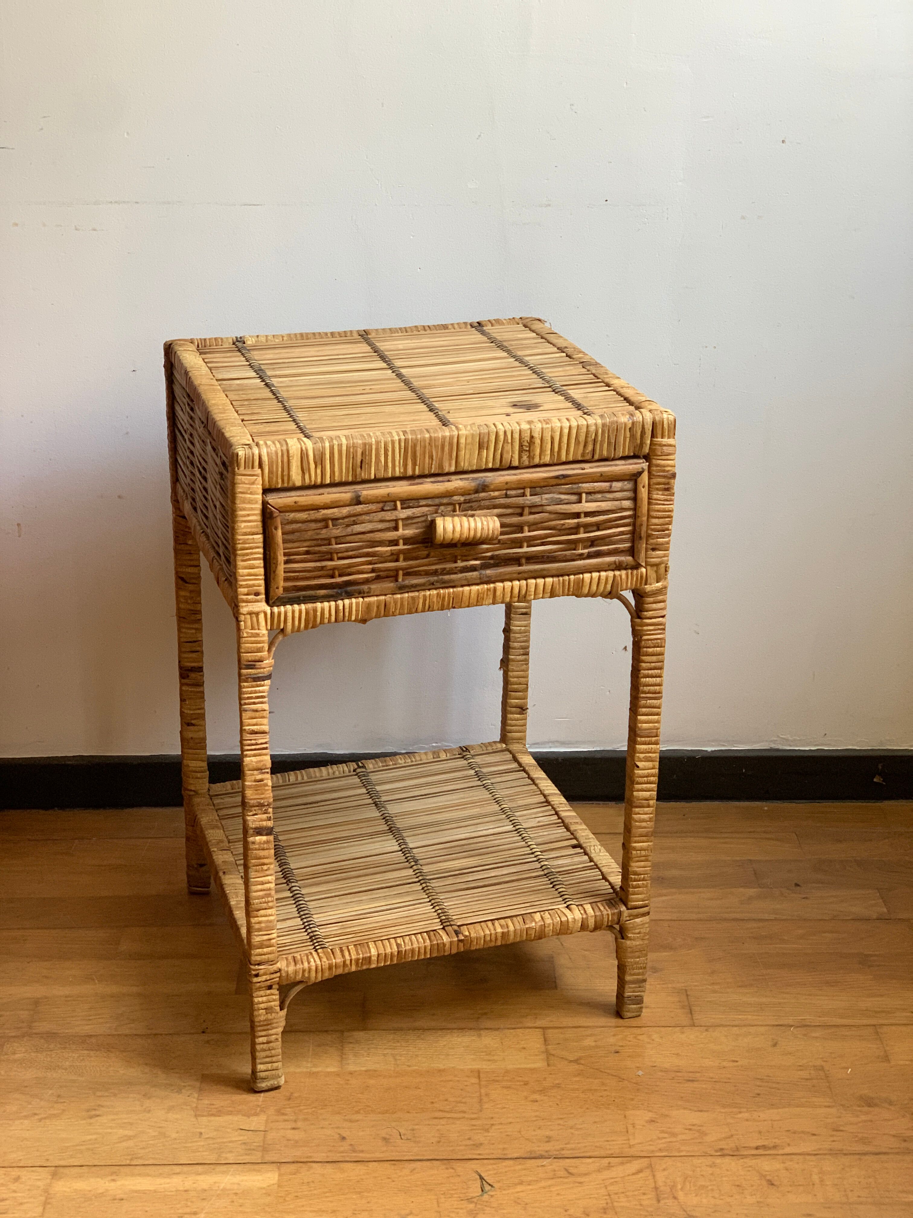 Meuble rotin vintage