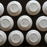 Set of 11 Flat Plates and 8 Deep Plates in Céranord St Amand Earthenware