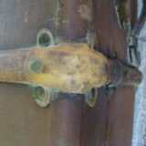 Old brown canvas trunk