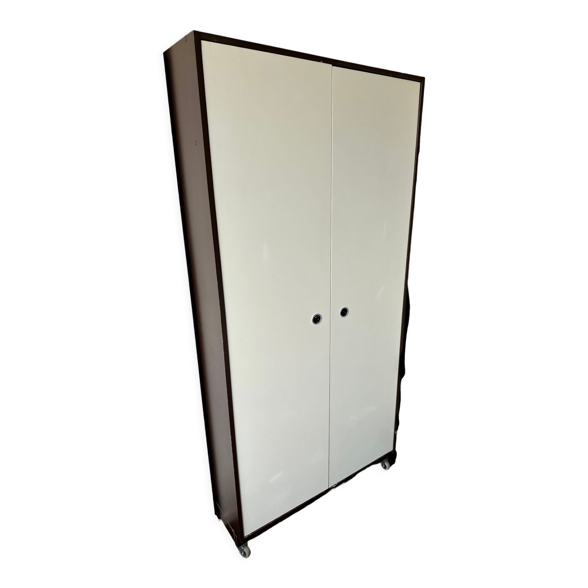 Vintage 70' wardrobe in chocolate / ecru colors