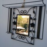 Coat rack in wrought iron art deco