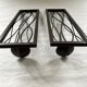 Pair of brutalist candlesticks