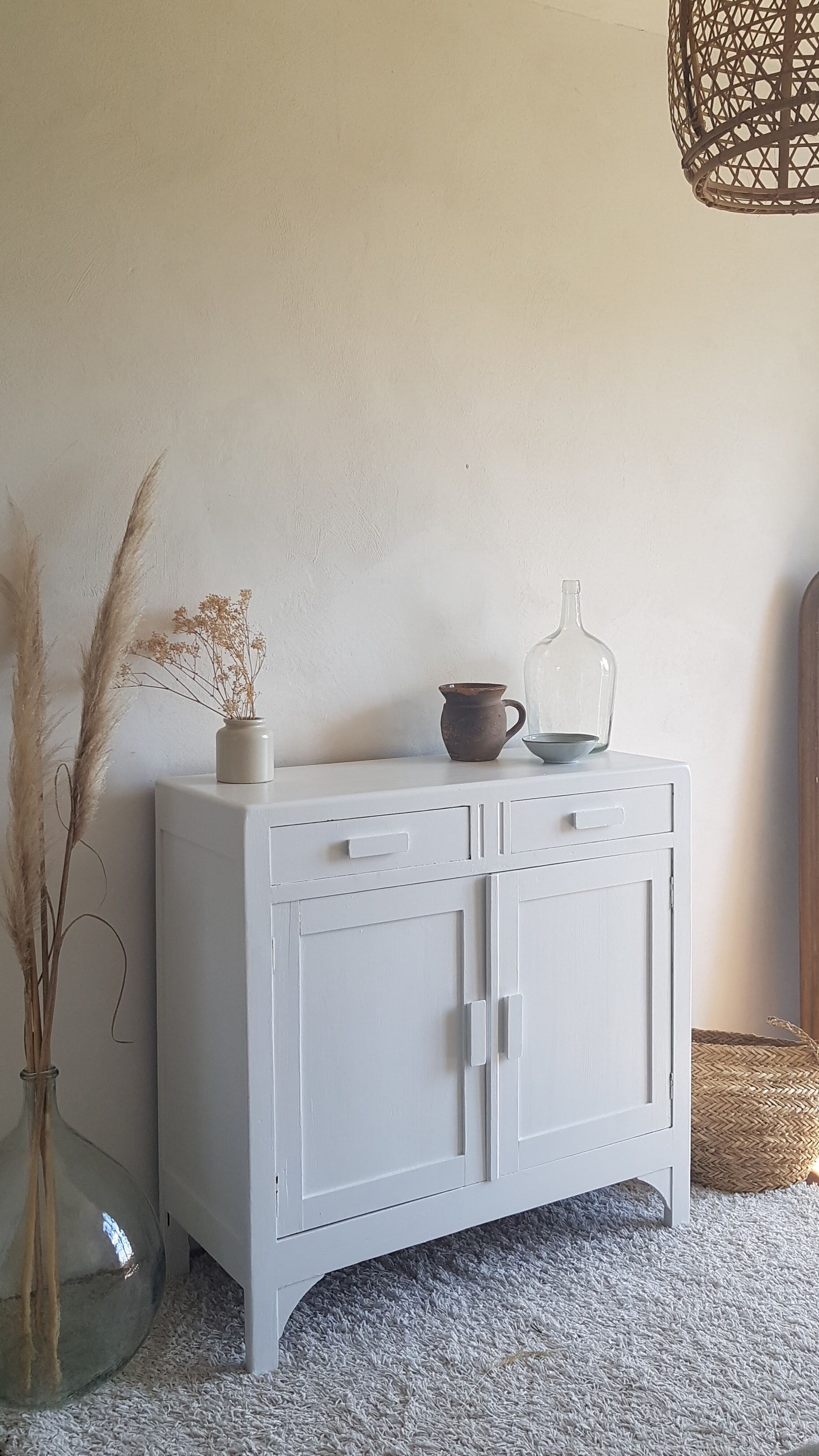 Old white parisian buffet