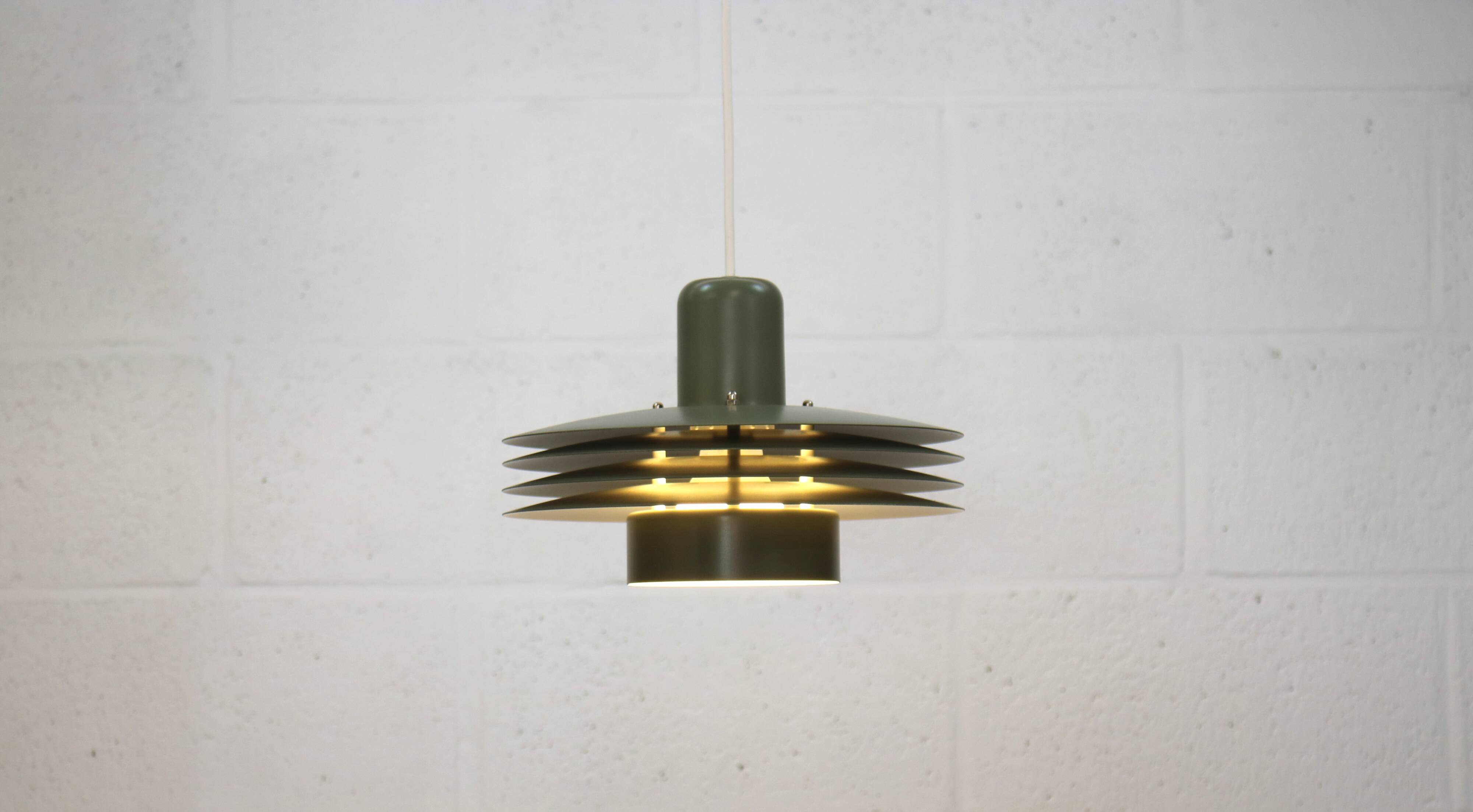 Danish Design Lamp Horn Lighting Model 763 – Restored Green Nordic Style Pe