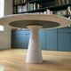 Table ANGELO MANGIAROTTI in white marble model M1