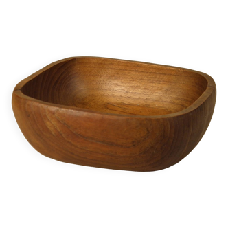 Teak bowl, empty pocket