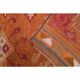 Tapis coureur vintage en laine et coton turc noué à la main orange 82x382