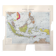 Vintage Map Indonesia Asia Archipelago 38x43cm from 1950