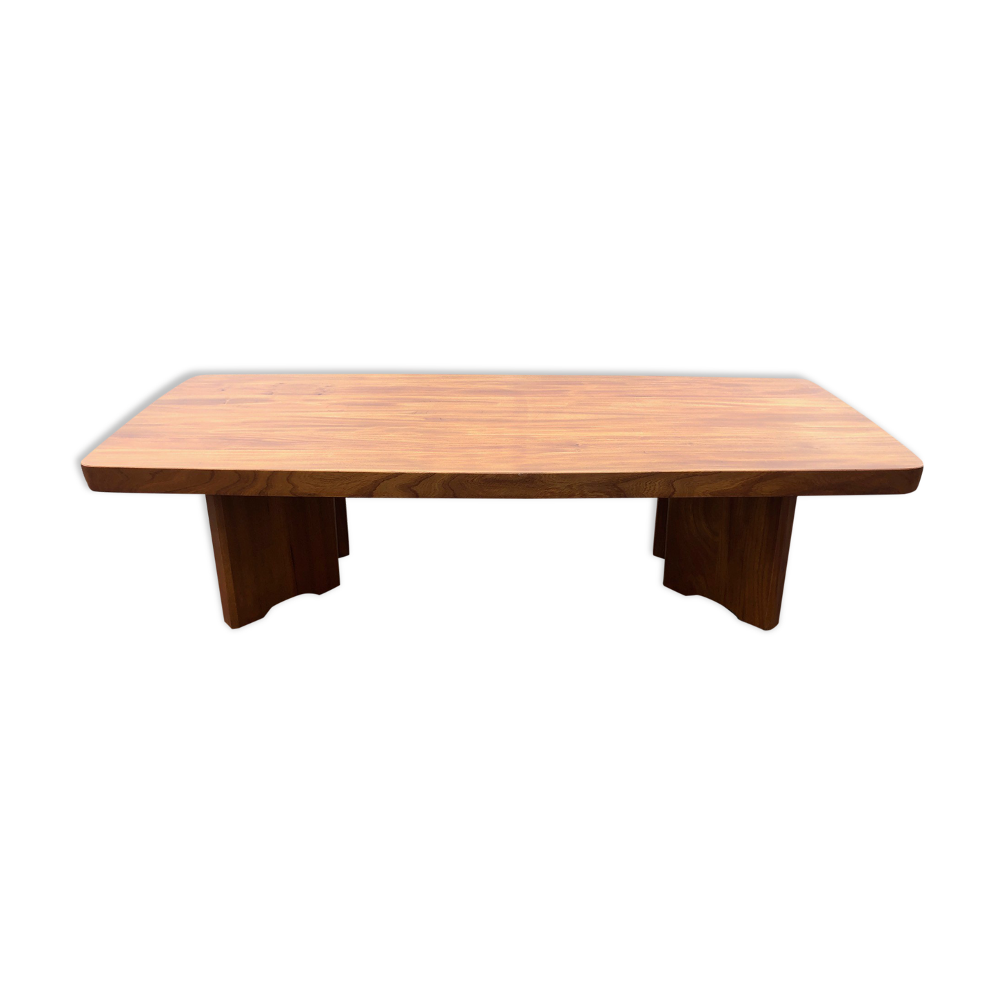 Solid elm coffee table 70s
