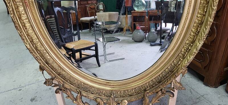 19th century gilt medallion mirror