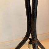 Vintage tripod floor lamp in metal and rope