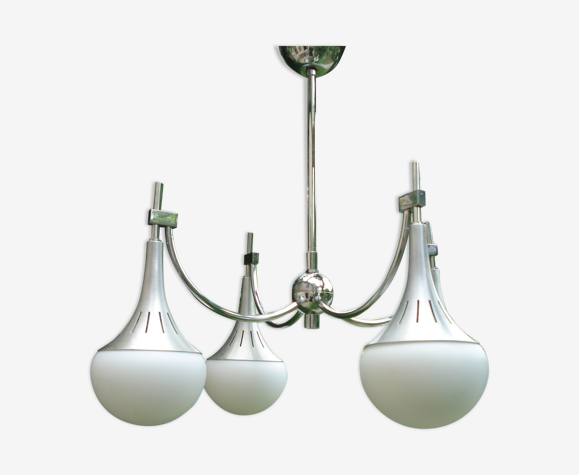 Lustre 4 feux vintage 1970 Sciolari