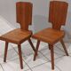 Pair of Chairs model S28 by Pierre Chapo vintage 1970s