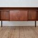 Mid-Century Danish Executive Teak Floating Desk, 1960s.
