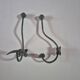 set of 2 vintage metal coat hooks