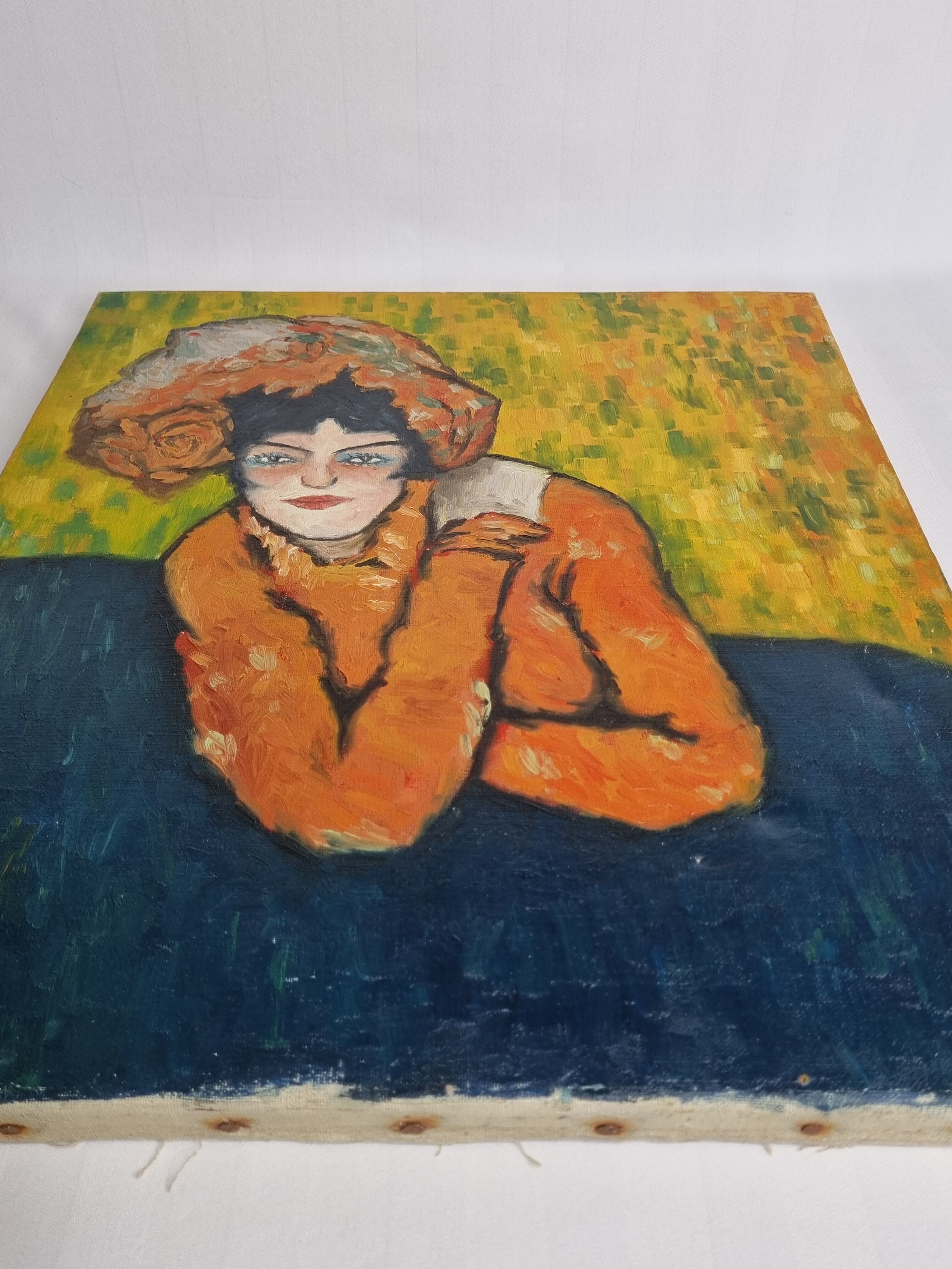 Portrait of a young woman of impressionist inspiration
