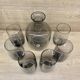 Scandinavian smoke glass set, 1960s
