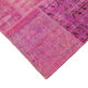Hand-knotted oriental overdyed 173 cm x 240 cm pink patchwork carpet