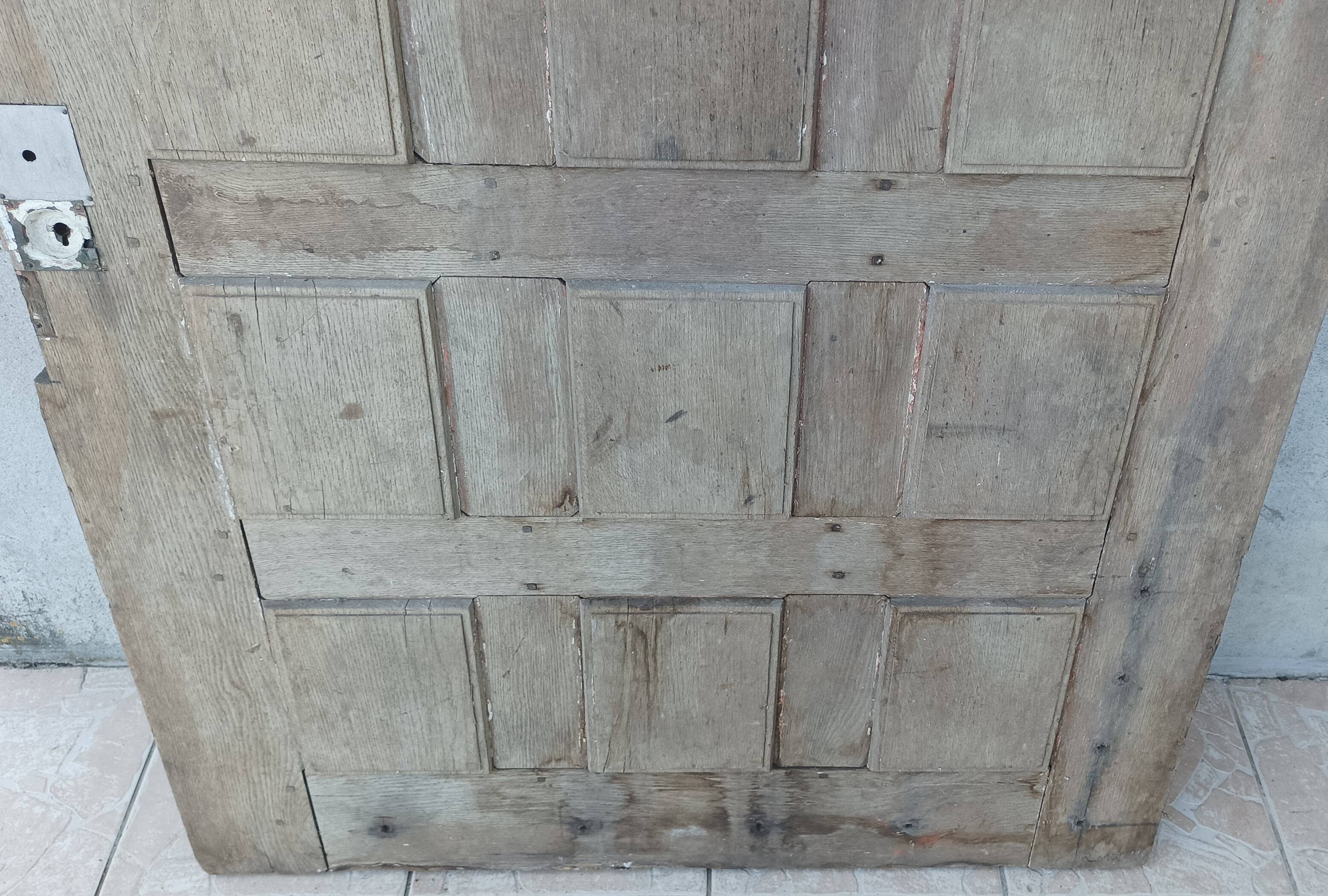 Antique low door decorative wall panel in solid oak