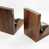 Paire de serre-livres en bronze peints -1930